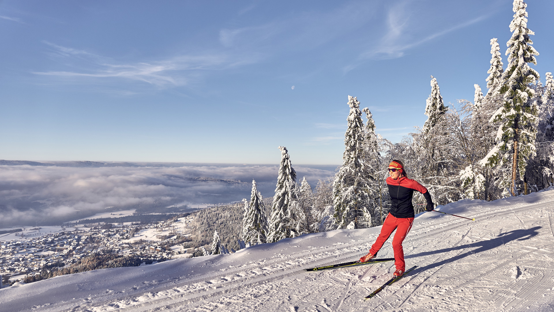 Nordic Ski XC Skating Winter-Aktivurlaub Königchalets Bodemais Bayern